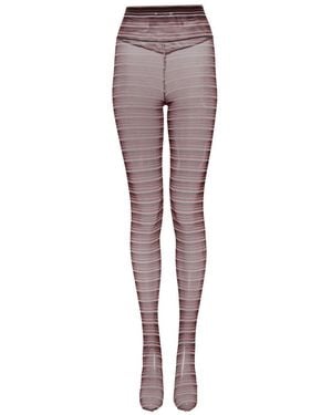 Chopova Lowena Stirrup Mesh Leggings - Purple