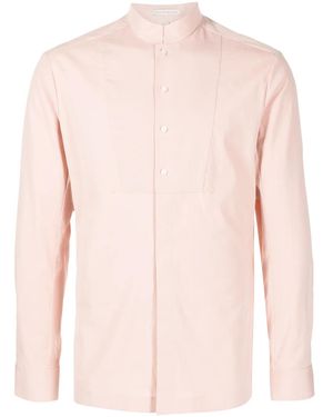 Shiatzy Chen Mandarin-Collar Fitted Shirt - Pink