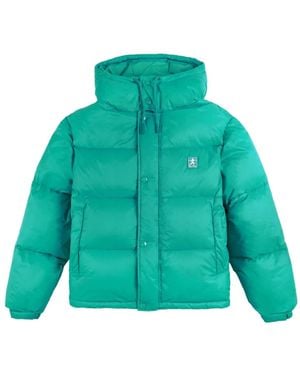 Sporty & Rich Logo-Patch Puffer Jacket - Green