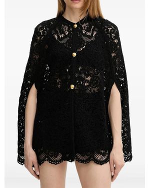 Twinset Scalloped-Crochet Shorts - Black