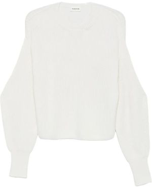P.A.R.O.S.H. Button-Detailed Ribbed Jumper - White