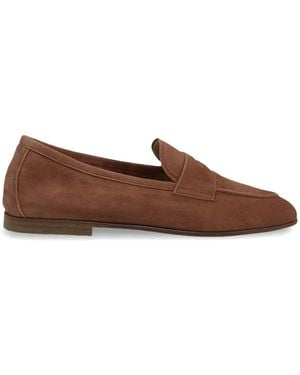 Henderson Suede Penny Loafers - Brown