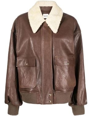 KHAITE The Shellar Lambskin Jacket - Brown