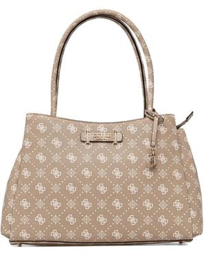 Guess Logo Padlock Tote Bag - Natural
