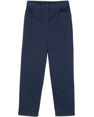 Paul Smith Logo-Patch Organic Cotton-Blend Trousers - Blue