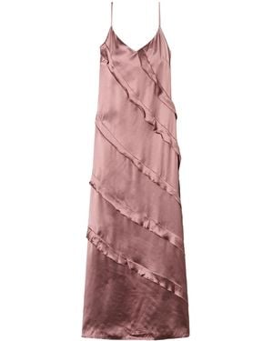 Twinset Ruffled Maxi Dress - Purple