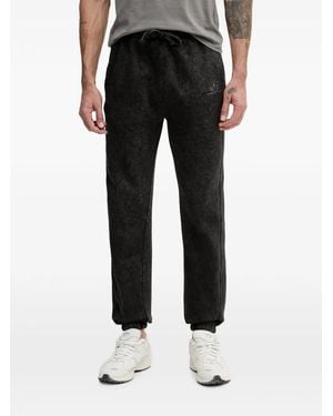 Alpha Industries Acid-Wash Drawstring Track Trousers - Black