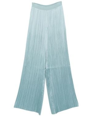 JOSEPH Amber Plissé Palazzo Pants - Blue