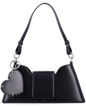 Justine Clenquet Marla Heart-Pendant Tote Bag - Black