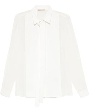 Elie Saab Hemd mit Falten - Weiß