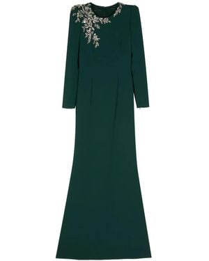 Jenny Packham Embellished Angel Eyes Gown - Green