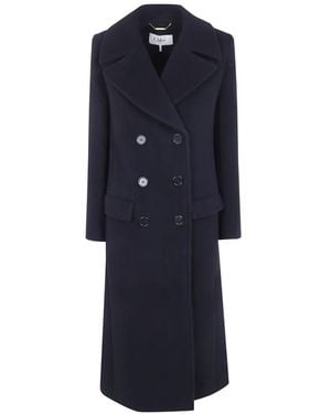 Chloé Long Double-Breasted Coat - Blue