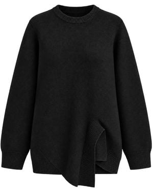 TOTEME Asymmetric Cashmere Knit - Black