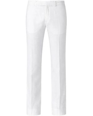 Patrick Assaraf Linen Trousers - White
