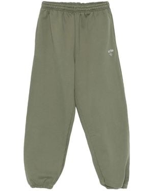 Arte' Logo-Embroidered Track Pants - Green