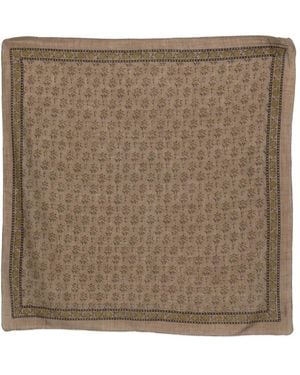 Soeur Floral-Print Scarf - Brown