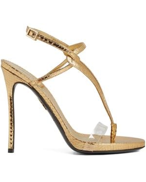 DSquared² Embossed Heeled Sandals - Metallic
