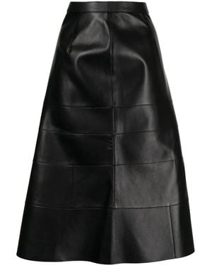 Loewe High-Waisted Midi Skirt - Black
