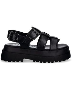 Buffalo Römersandalen Mit Schnallenverschluss - Schwarz
