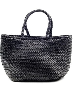 Dragon Diffusion Small Grace Braided Leather Tote Bag - Black