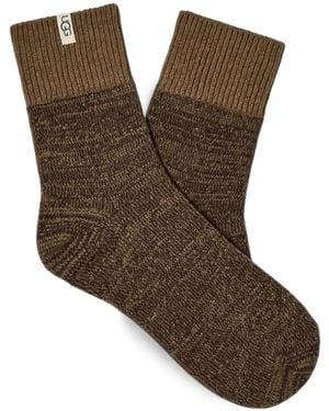 UGG Rib-Knit Slouchy Socks - Brown