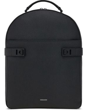 Ferragamo ガンチーニ バックル バックパック - ブラック