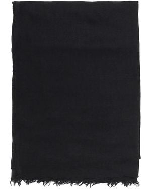 Rick Owens フレイド スカーフ - ブラック