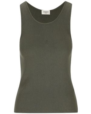 Saint Laurent Cassandre Tank Top - Green