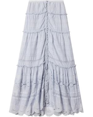 Isabel Marant Paoline Tiered Maxi Skirt - White