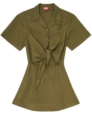 DIESEL Tie-Front Mini Dress - Green