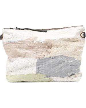 By Walid 19Th Century Opera Gloves Clutch - Grijs