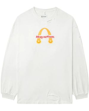 Doublet T-Shirt Met Grafische Print - Wit