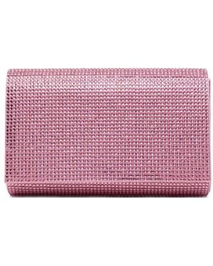 Rene Caovilla All-Over Crystals Clutch Bag - Purple
