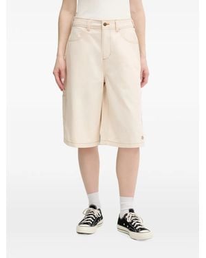 Dickies Contrast-Stitch Carpenter Shorts - Natural