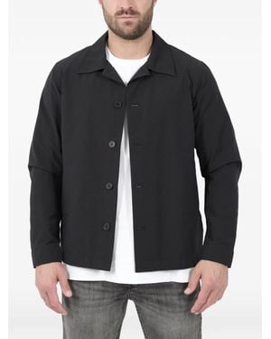 NN07 Zander Button Fastening Shirt Jacket - Black