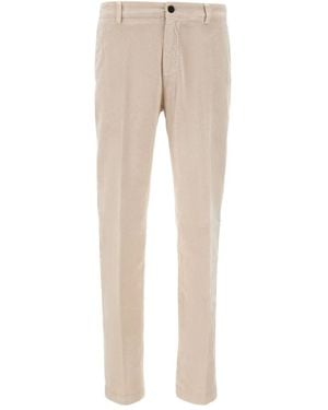 Eleventy Textured Welt-Pockets Trousers - Natural