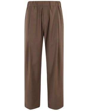 A PAPER KID Pantalon À Design Plissé - Marron