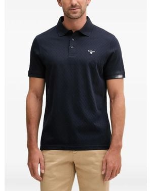 Barbour Diamond-Textured Polo Shirt - Black