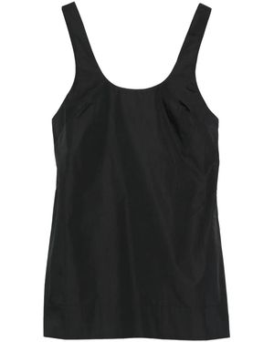 St. Agni Scoop-Neck Sleeveless Mini Dress - Black