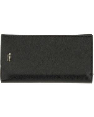 Tom Ford Logo-Print Wallet - Black