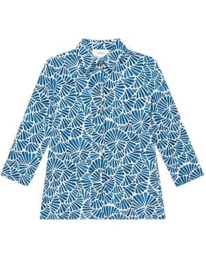 Maliparmi Shell-Print Shirt - Blue