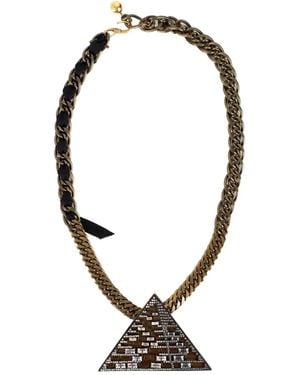 Lanvin Luxor Pyramid Necklace - Metallic