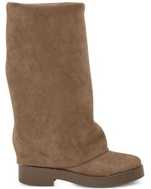 Casadei Botas altas con plataforma - Marrón