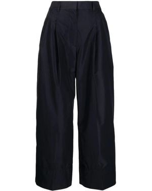 3.1 Phillip Lim Pleat-Detailing Cropped Trousers - Blue