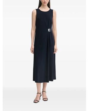 Joseph Ribkoff Buckle-Detail Sleeveless Midi Dress - Blue