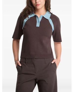 Samsøe & Samsøe Raglan-Sleeve Polo Shirt - Brown