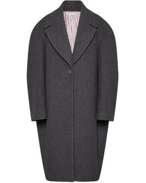 Thom Browne Melton Coccon Jas - Blauw