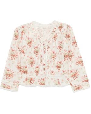 Doen Blouse Met Kant - Naturel
