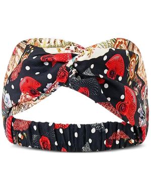 CAMILLA Twisted Patterned Headband - Red