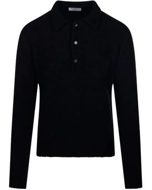 Diana Studio Wool-Blend Polo Shirt - Blue